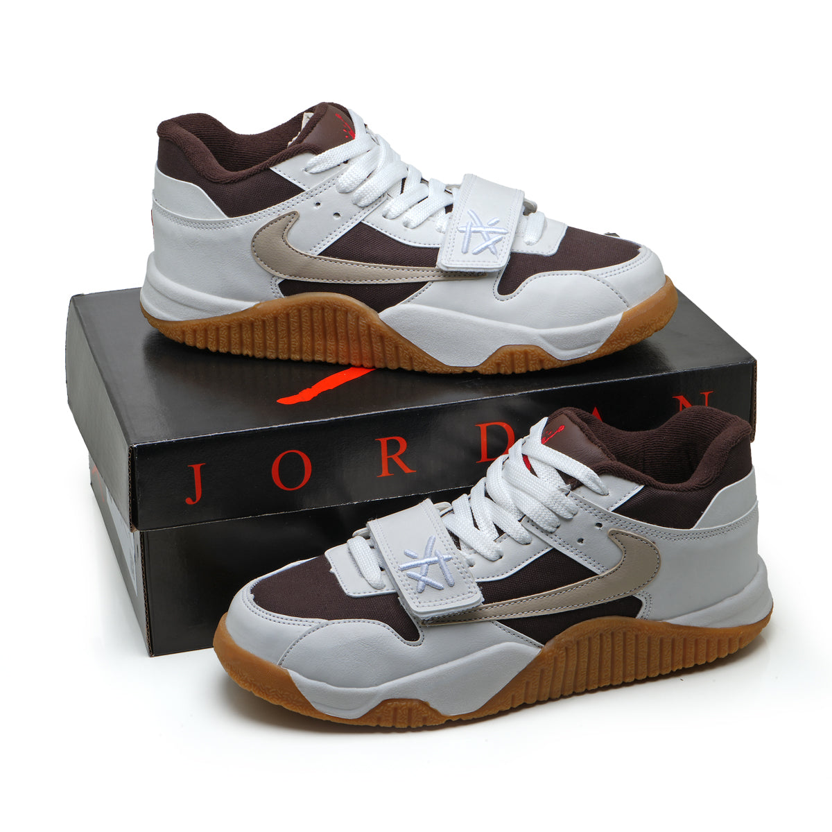 Jordan Travis scott jumpman Jack (Branco/marrom)